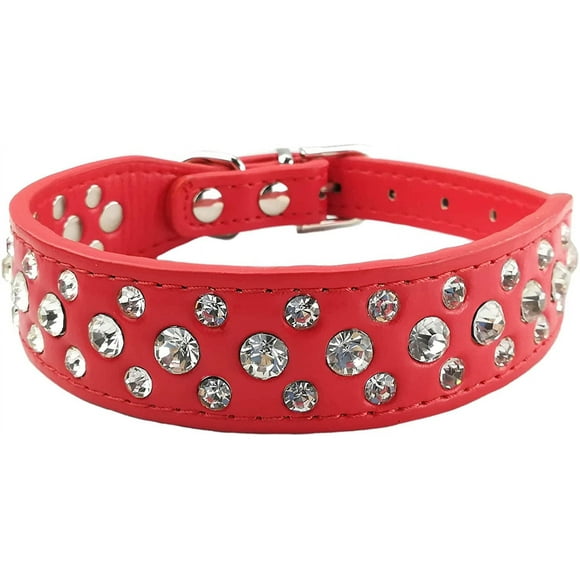 Collier de Chiots Bling Collar Animaux de Compagnie Collier de Chien Mignon avec Diamante pour Les Filles