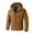 Brown, variant on Men's Winter Warm Puffer Jacket Full Zip Up Long Sleeve Hooded Thick Down Coat Solid Color Outerwear with Pockets Brown L