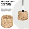 thumbnail image 5 of MERRYHAPY Bamboo Lampshade Light Brown Retro Style Ceiling Light Shade 1Set, 5 of 8