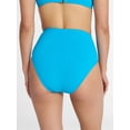thumbnail image 3 of Time and Tru Women's and Women's Plus Ribbed High Waisted Bikini Bottoms, Sizes XS-3X, 3 of 5