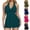 A-Green, variant on GERsome Womens 2 Piece Tankini Swimsuits Tummy Control Swimdress Skirt V Neck Halter Bathing Suits with Boyshort S-2XL