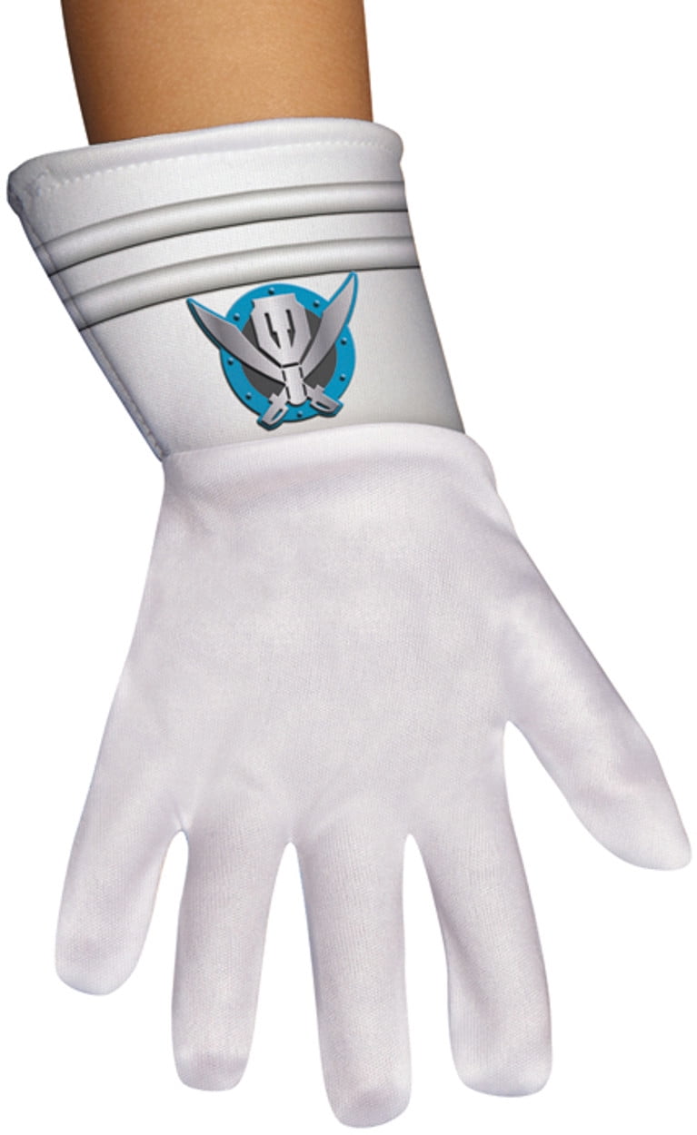 Toddler White Disney Power Rangers Super Megaforce Costume Gloves