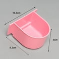 thumbnail image 6 of shenmeida 2Pcs Bird Cage Plastic Cups Plastic Feeding Bowls Hanging Parrot Feeders Cage Accessories for Parakeet Canary Cockatiel, 6 of 8