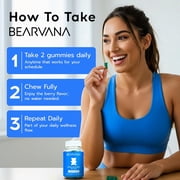 BEARVANA Peach Support Gummies for Women, Fitness Supplement with Maca Root, Fenugreek, Vitamins, Berry Flavor, 60 Ct
