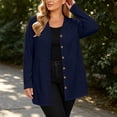 thumbnail image 5 of SAWOBUUN Lightweight Cardigan for Women Soft Button Down Long Sleeve Casual Open Front Tunic Jacket with Pockets, 5 of 9