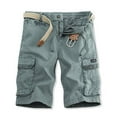 thumbnail image 2 of IROINNID Discount Cargo Shorts for Men Summer Outdoors Solid Color Button Pocket Sport Shorts Pants,Gray, 2 of 4