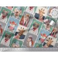 thumbnail image 2 of Soimoi Poly Georgette Fabric Paw,Hat & Animals Patchwork Decor Fabric Printed Yard 52 Inch Wide, 2 of 3