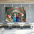 thumbnail image 4 of Frozen Elsa and Princess Anna Birthday Party Background - a vibrant forest scene with balloons, flowers and a "Happy Birthday" banner - perfect for indoor/outdoor celebrations, 4 of 5
