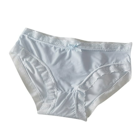 Dyegold Clearance Sale Panties for Women Womens Underwear Quick Drying Ice Silk Underwear with No Girl s Cotton Crotch Mid Waist Summer Thin Lace Edg Girl s Pants