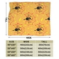 thumbnail image 3 of DouZhe Ultra-Soft Micro Fleece Lightweight Flannel Bed Blanket, Halloween Fun Spider Web Orange Print Cozy Warm Throw Blankets, 80"x60", 3 of 7