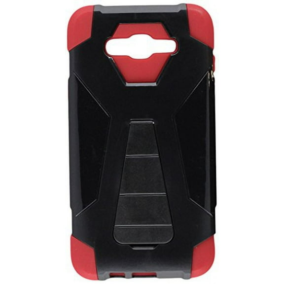 GSA Hybrid Kickstand Case For Samsung Galaxy J7(2015), J700 Black Red