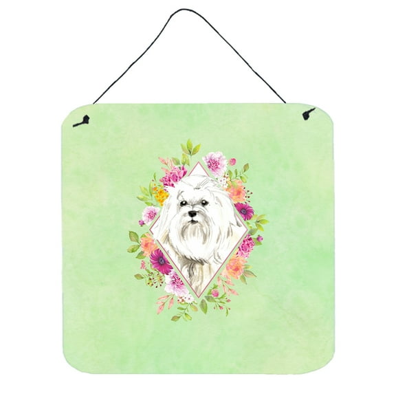 Maltese Green Flowers Wall or Door Hanging Prints