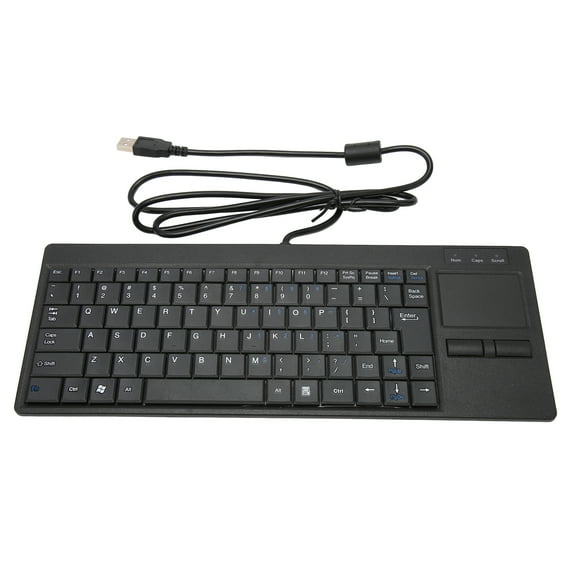 Mini Wired Keyboard with Touchpad, Portable Industrial Keyboard Wired Connection X Scissor Foot, Mini Keyboard Industrial Keyboard for Computer Laptop Mac Notebook