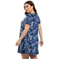 thumbnail image 4 of VEPKUL Womens Plus Size Dresses with Pockets Casual Short Sleeve Dress Loose A Line Flowy Swing Flower17_3X, 4 of 9
