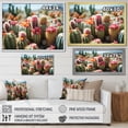 thumbnail image 4 of Designart "Green Pink Cactus landscape I" Floral Wall Decor, 4 of 5