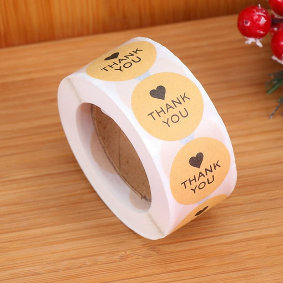 MLINS Thank You Letter Stickers for Gift Packaging and Decoration with Strong Adhesiveness Kraft Paper Multi Color 1 Sheet