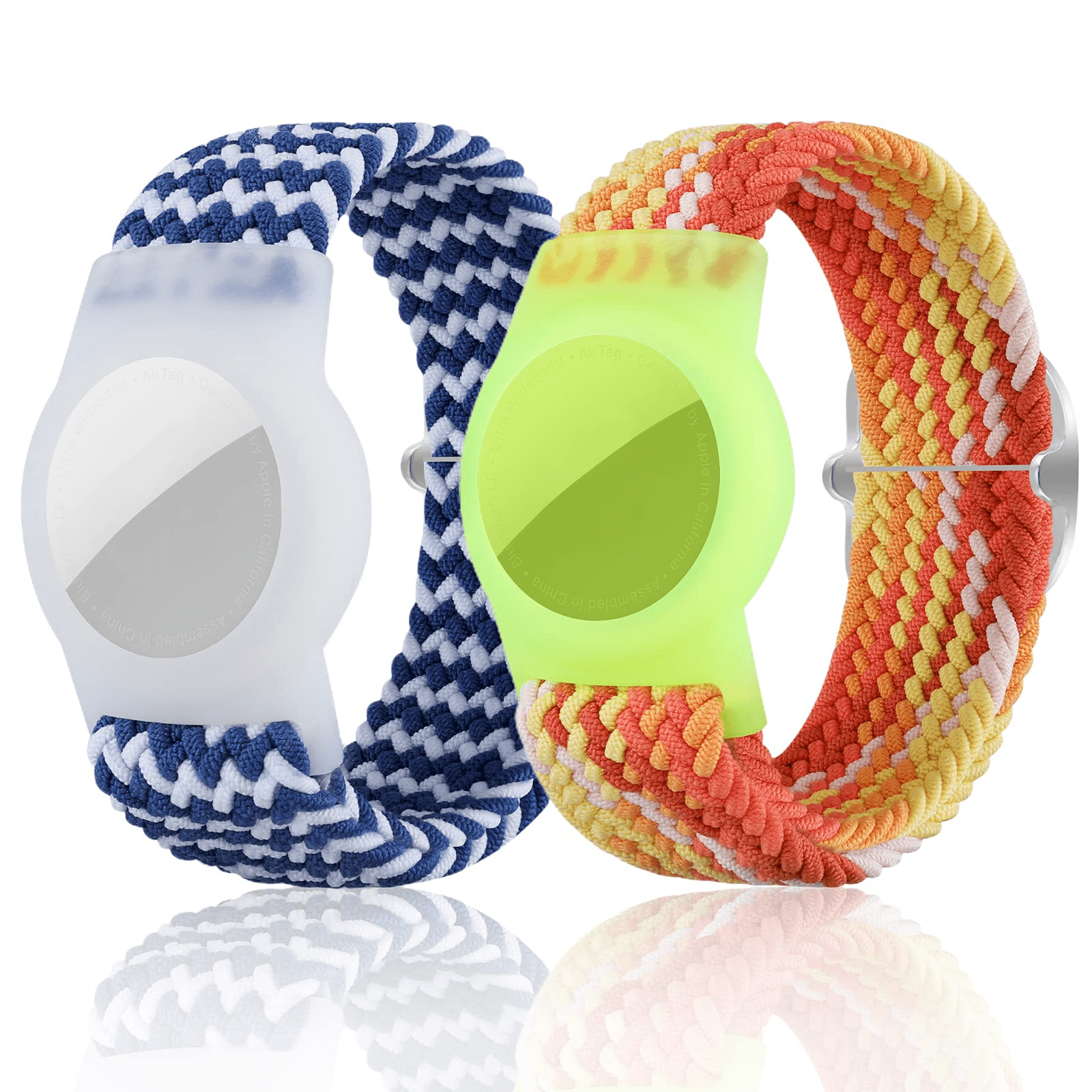 Wristband Kids for AirTag, [2Pack] Soft Silicone Waterproof Bracelet