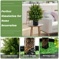 thumbnail image 4 of Costway 22'' Artificial Cedar Topiary Ball Tree 2-Pack Faux Shrub Bush Trees for Decor, 4 of 9
