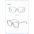 thumbnail image 2 of Reading Glasses for Women Men 1.0 x - Blue Light Blocking Computer Glasses, Oversize Square Eyestrain,Light Grey, 2 of 9