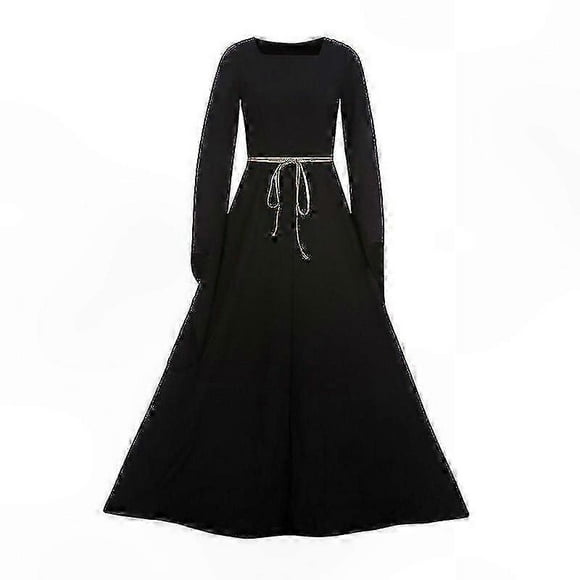 Women's Long Renaissance Dress with Medieval Gothic Design for Cosplay and Events