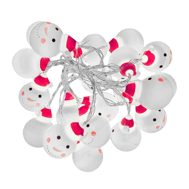 Cadena de luces navideñas jinwen muñeco de nieve grande 300cm 20 bombillas