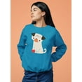 thumbnail image 2 of Image Conscious Dog With A Ball Sweatshirt Women -Jay Fleck Designs, Female Medium, 2 of 4