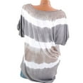 thumbnail image 3 of Uhndy Women's Plus Size Short Sleeve One Shoulder Baggy T Shirts-LQ, 3 of 3