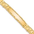 thumbnail image 1 of 14K Yellow Gold 10.0mm Nugget Id Bracelet (7 X 10) Made In United States nugid10-7, 1 of 5