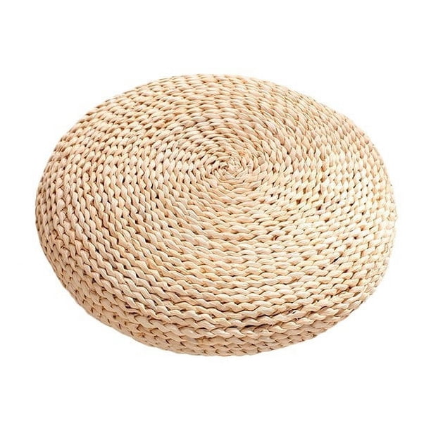 Futón de paja con piel de maíz, para yoga, meditación, ventana flotante, cojín para futón, futón de paja de uso versátil