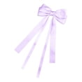 thumbnail image 3 of Elegant Bow Hair Accessory for Girls and with Flowing Ribbon Ties Headband for Everyday Wear and Seasonal Styling, Purple, 3 of 3