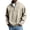 Beige, variant on Long Sleeve Polo Shirts for Men Quarter Zip Denim Pullover Stand Collar Solid Color Shirts Vintage Distressed Loose Casual Work Tops,Khaki 3XL