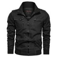thumbnail image 4 of Lightweight Casual Jackets for Men 2025 Cotton Long Sleeve Collared Zip Up Hooded Jacket with Pockets Outerwear Coat, 4 of 6