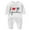White, variant on I Love Grandma Baby Romper Long Sleeve Heart Print Jumpsuit Soft Cotton Toddler Gift Bodysuit Emotional Outfit 3-18 Months