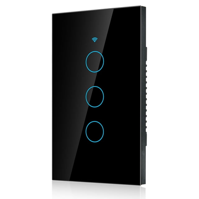 Interruptor de Pantalla Táctil WiFi Círculo único para de 3 Vías AC 90 - 250V