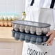 thumbnail image 2 of Contenedor de huevos transparente apilable sin BPA, caja de almacenamiento de huevos para refrigerador, con tapa y asa, 32 huevos, 2 paquetes, 2 of 7