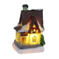 thumbnail image 4 of Artesanías de resina para casas de pueblo con nieve navideña, decoración navideña, decoración de escritorio Estilo Q, 4 of 9