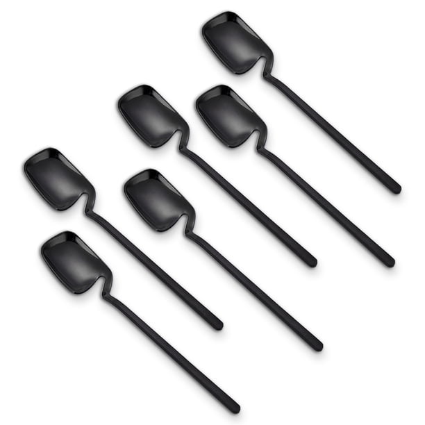 Yuarrent Paquete de 6 cucharas de café de acero inoxidable, postre, Chocolate, leche, cucharaditas, hogar, café, restaurante, fiesta, cuchara, Type2 NO2 Yuarrent HA059627-05
