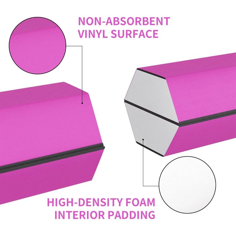 8FT Adjustable&Foldable Gymnastics Balance Beam,Home Gym Equipment,Easy Assembling And Storage No Tool Require For Kids Children Girls Training