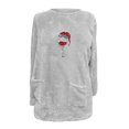 thumbnail image 2 of Gibobby Sudaderas para mujer navidad Sudadera con capucha de felpa con bolsillo y manga larga, cuello redondo, Navidad, informal, para mujer(Gris,G), 2 of 4