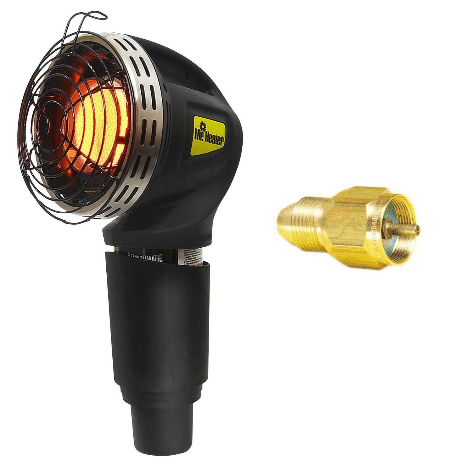 Mr. Heater 4,000 BTU MH4GC Golf Cart Heater & Mr.Heater Refill Adapter