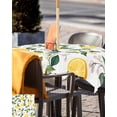 thumbnail image 5 of Fsddascl Lemon Fruit Outdoor Tablecloth - 54x54 Inch Square Dining Table Cover, Spring Pastoral Flowers Petal Country Waterproof Outdoor Table Cloth with Umbrella Hole & Zipper for Picnic/Patio, 5 of 7