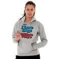 thumbnail image 3 of Love Dogs Tolerate People Antisocial Unisex Plus Fleece Graphic Hoodie Brisco Brands 2X, 3 of 5