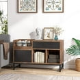 thumbnail image 4 of Tribesigns 2 Drawers File Cabinet, 39 inch Lateral Filing Cabinet with Open Storage Shelves for Home Office, Rustic Brown, 4 of 7