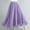 Purple, variant on Skirt Women Long Loose Plain Elastic Waist Yellow A-Line Ladies Skirt