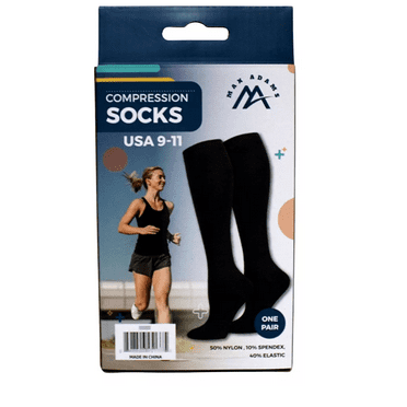 2-Pack Women's Compression Socks Size 9-11 – Enhances Circulation, Reduces Swelling – Ideal for Travel, Nurses, and Daily Wear