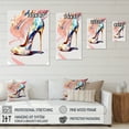 thumbnail image 4 of Designart Pink And Blue Art Deco High Heel Shoes I Canvas Wall Art, 4 of 5