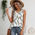 thumbnail image 4 of Kixjoy Sleeveless Tops for Women Loose Fit V Neck Tank Tops Sleeveless Fashion Pleated Tunic Tops Beach Basic Casual Soft Womens Summer Tops, Light Green XL, 4 of 6