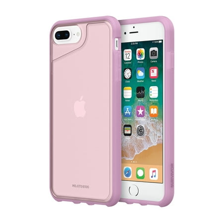 Survivor Strong Case for iPhone 8 Plus/7 Plus/6 Plus/6s Plus - Rose Quartz/Cloud Pink