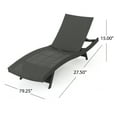 thumbnail image 4 of Noble House Marrin Chaise Longue Réglable Lot de 2, Osier Gris avec Pieds Résistants aux Intempéries et Pliants, 4 of 4
