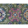 thumbnail image 4 of EORC KC15103GN8X10 8 x 10 ft. Kazak Traditional Area Rug, Green & Light Fushia, 4 of 9